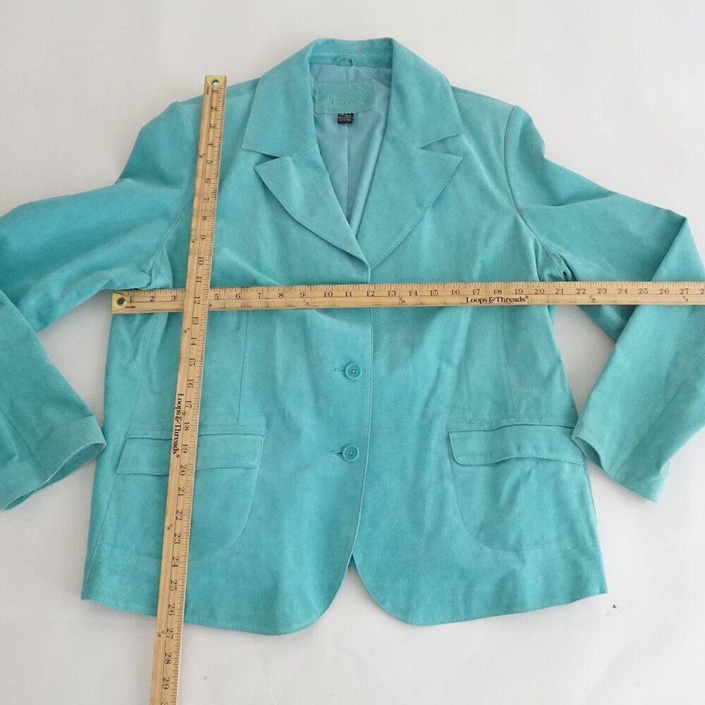 Denver Hayes Turquoise Suede Jacket - Picture 2 of 13